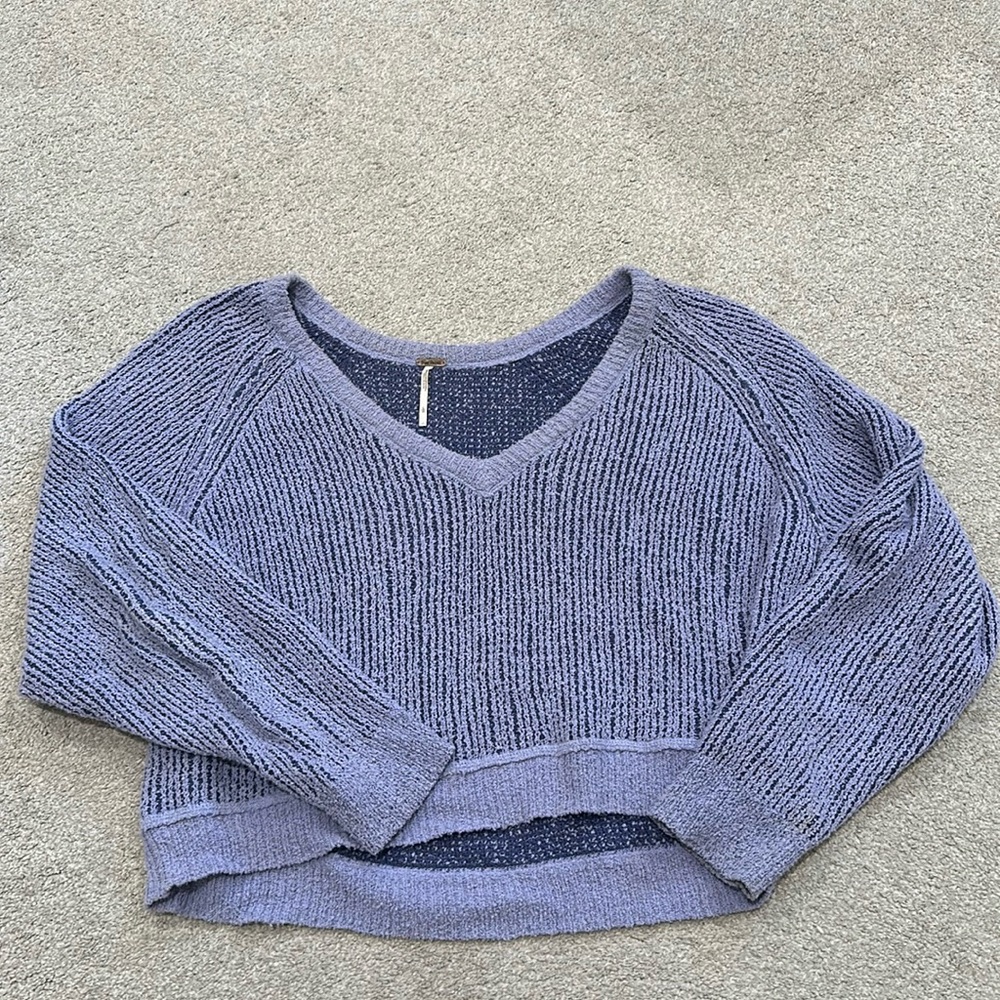 Free People V-neck crop sweater